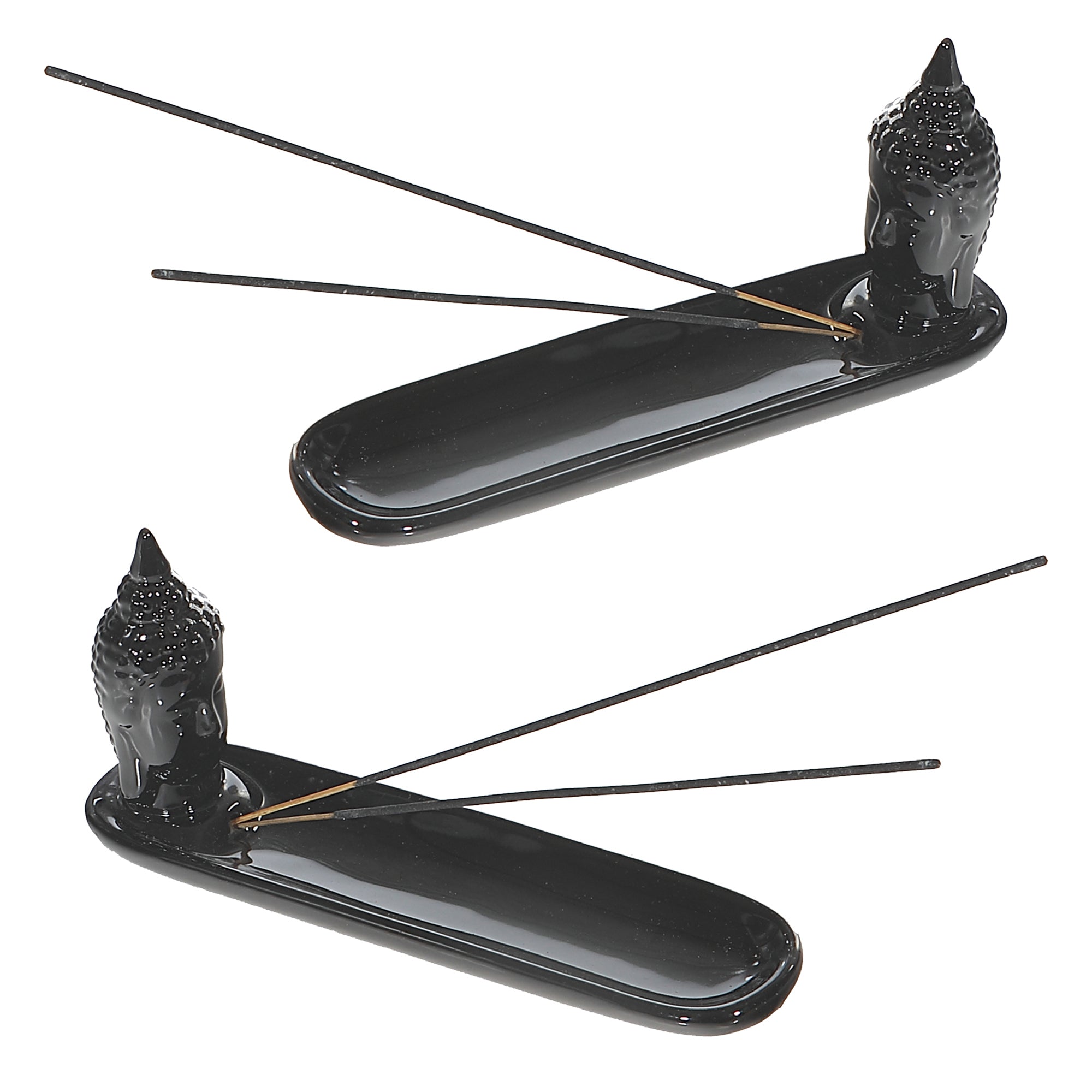 Ceramic Incense Holder Buddha Head, Zen Meditation Decor, Spiritual Home Accent