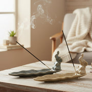 Ceramic Elephant Incense Holder – Decorative Aromatherapy Accent (Assorted Styles) - Set of 6