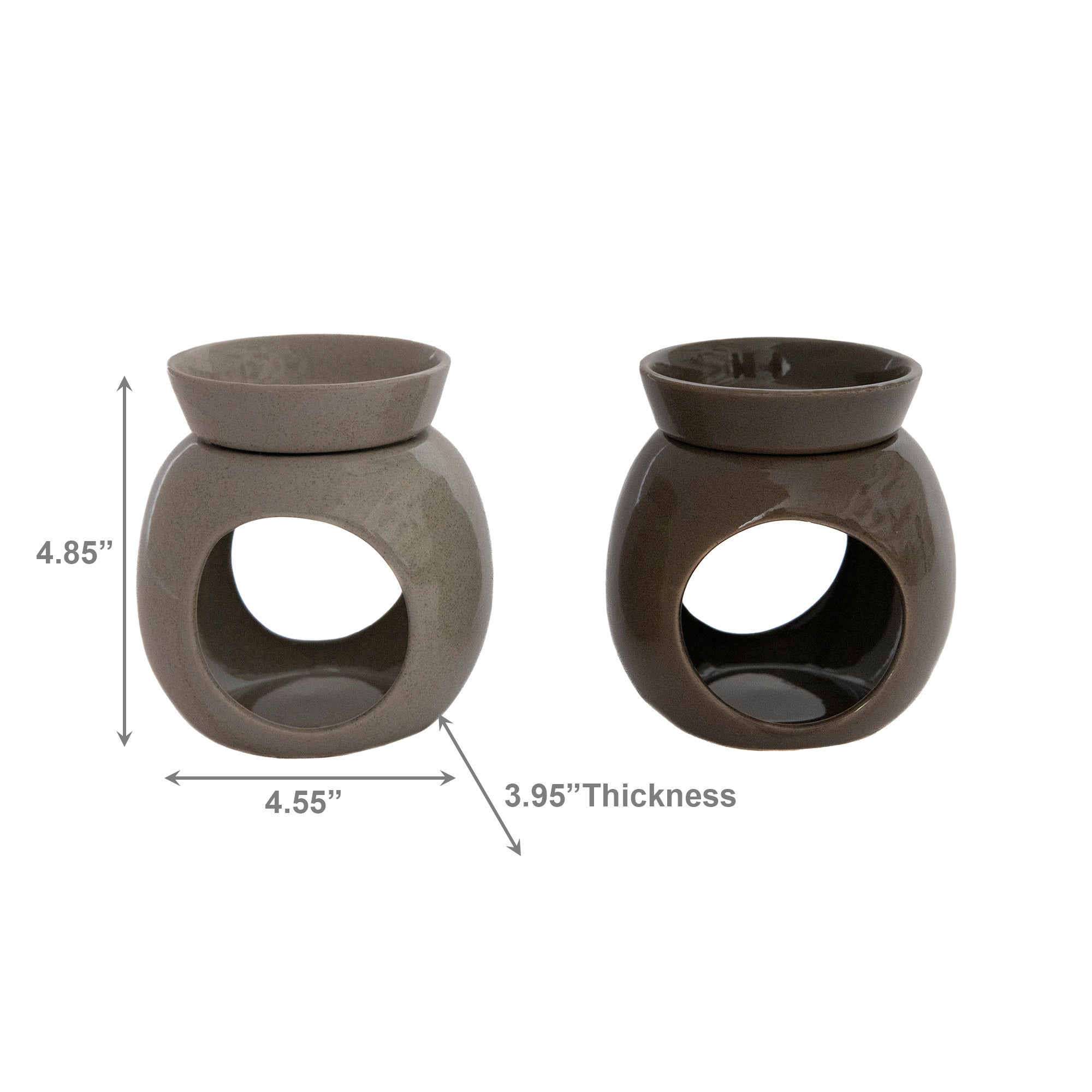 Ceramic Oil Burner & Diffuser 2-Piece Set – Assorted Styles - Set of 2