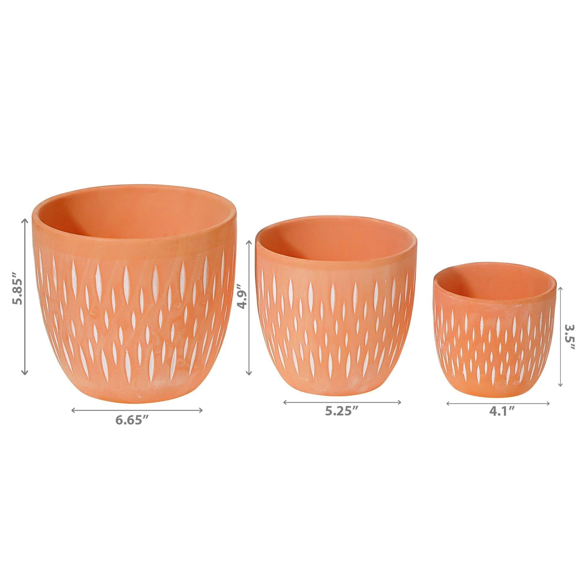Ceramic Round Planters Clayton Set Of 3, Indoor Plant Pot, Home Decor, Succulent Planter