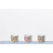 Ceramic Round Planters Spring Floral Set Of 3, Indoor Plant Decoration