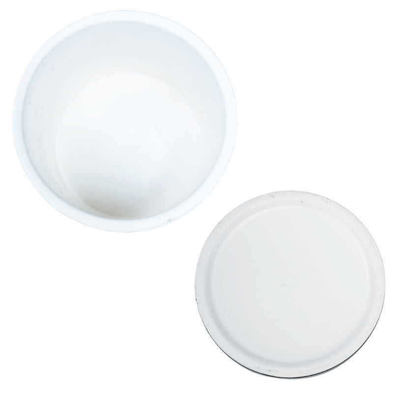 Ceramic Round Planters Leaf - Set of 3