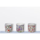 Ceramic Round Planters Butterfly Garden - Set of 3