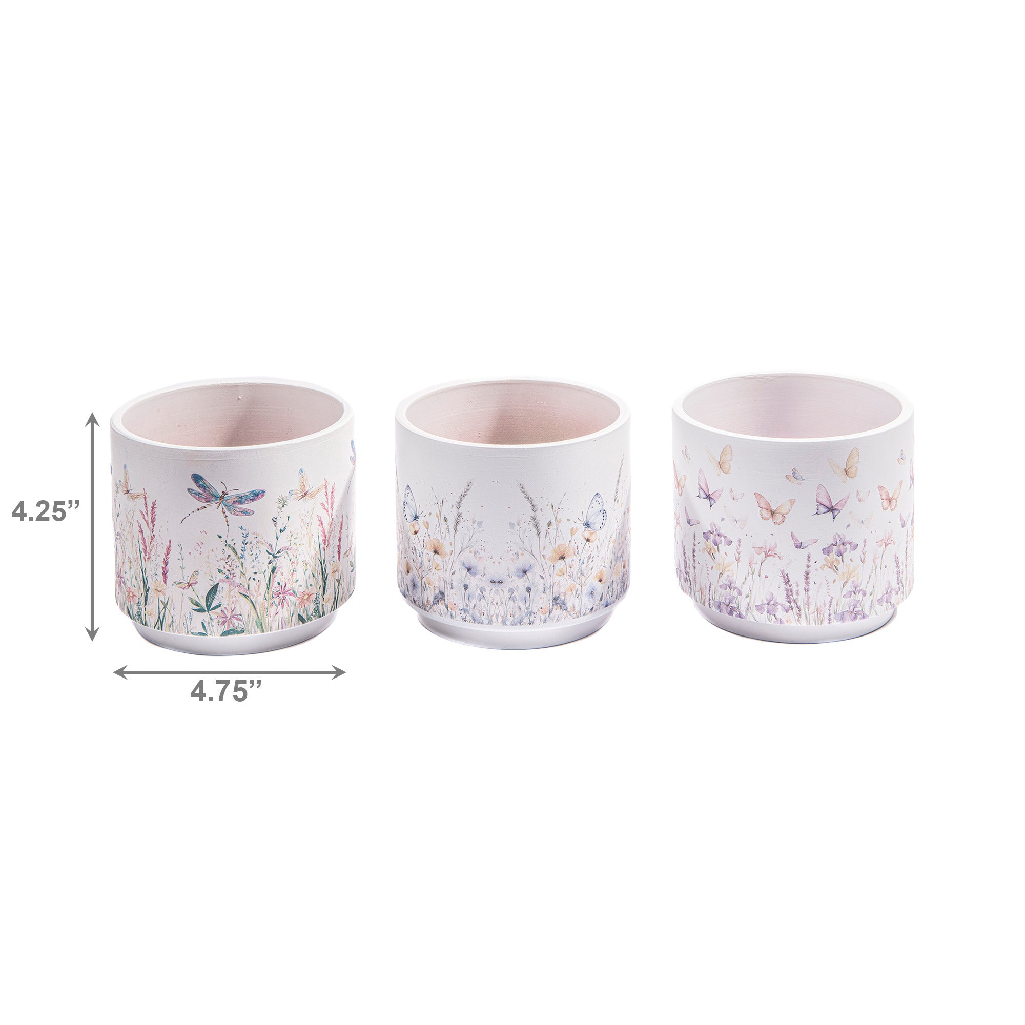 Terracotta Botanical Garden Planters – Set of 6 Display - Set of 3