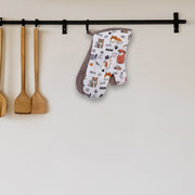Oven Mitts 2 Pcs Dog and Cat Print, Heat Resistant Kitchen Gloves, Set of 2
