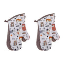 Oven Mitts 2 Pcs Dog & Cat - Set of 2