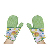 Oven Mitts 2Pc Lemon Fruit Design Set Of 2, Heat Resistant Kitchen Gloves