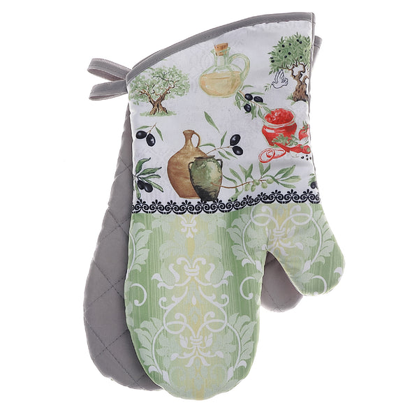 Oven Mitts 2PC Olives - Set of 2