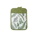 Pot Holder With Pocket Fern Leaves - Set of 6