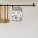 Pot Holder With Pocket Dog & Cat - Set of 6