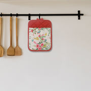 Pot Holder with Pocket Vintage Floral, Heat Resistant Kitchen Accessory, Set of 6