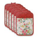 Pot Holder With Pocket Vintage Floral - Set of 6