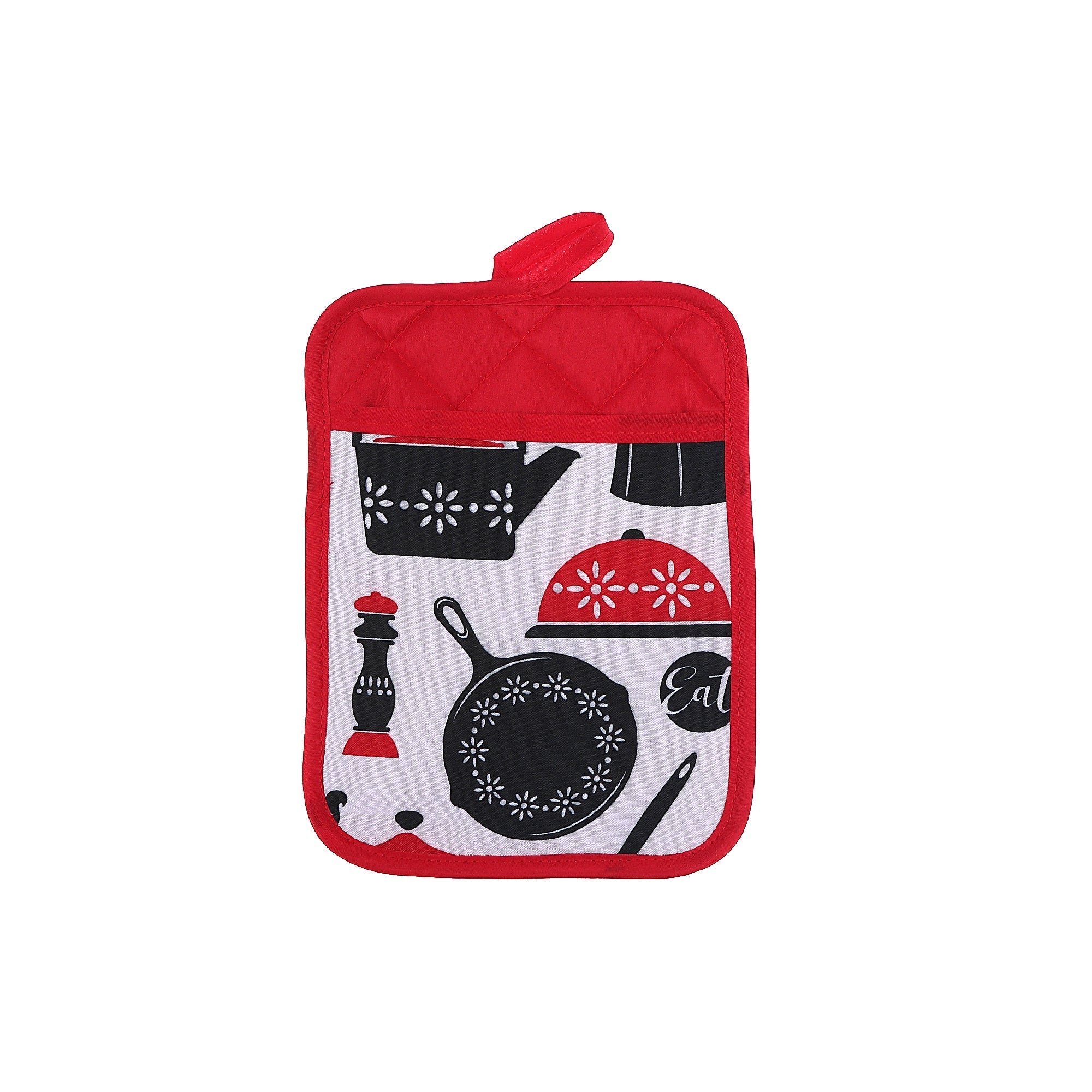Pot Holder With Pocket Kitchenware Set Of 6, Heat Resistant Oven Mitt, Kitchen Accessory
