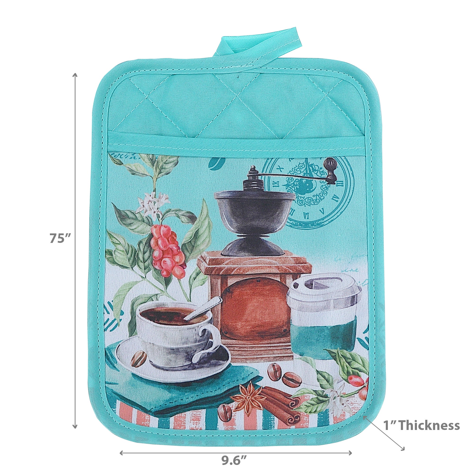 Pot Holder With Pocket Coffee To Go Set Of 6, Heat Resistant Oven Mitt, Kitchen Accessory