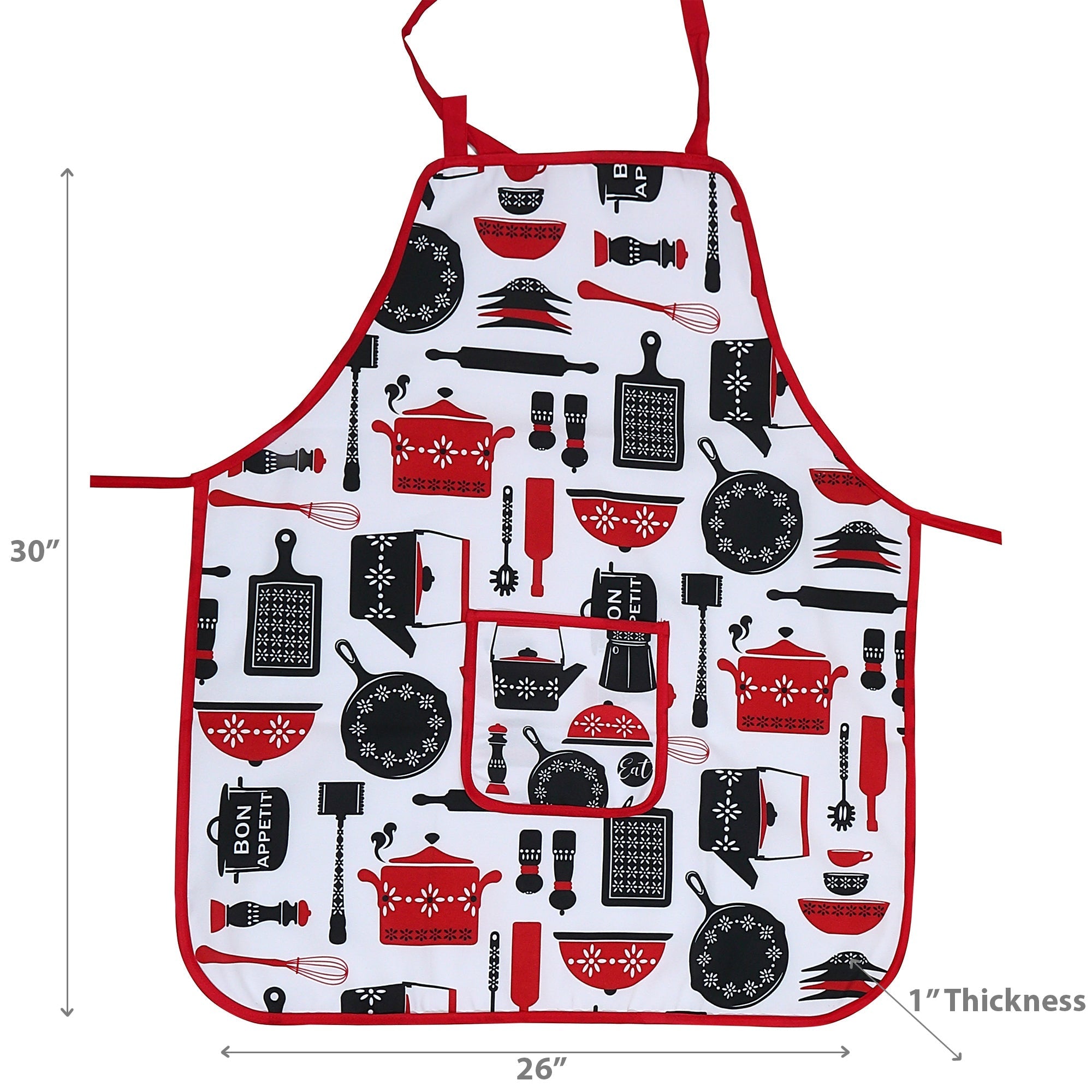 Apron With Pocket Kitchenware Set Of 2, Cotton Cooking Apron, Chef Apron
