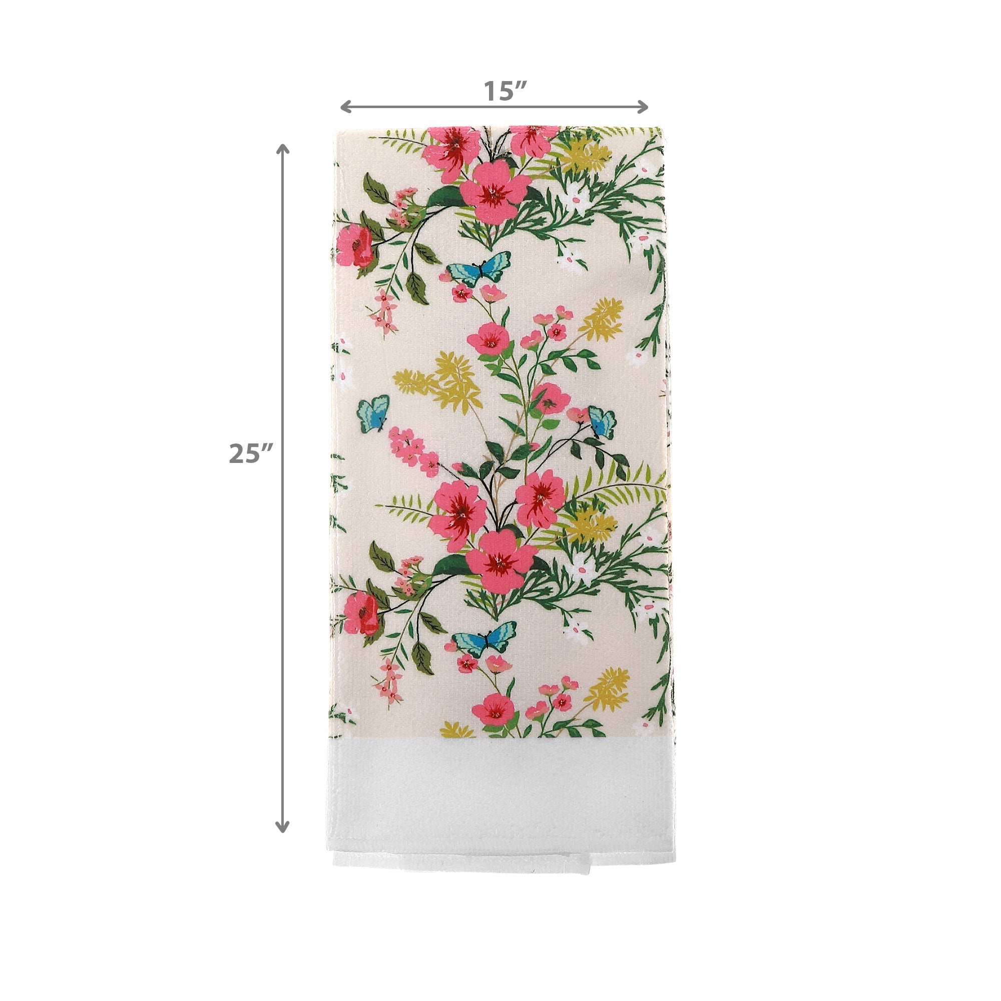 Hand Towel Vintage Floral, Absorbent Kitchen Dish Towel, Decorative Cotton, Set of 6