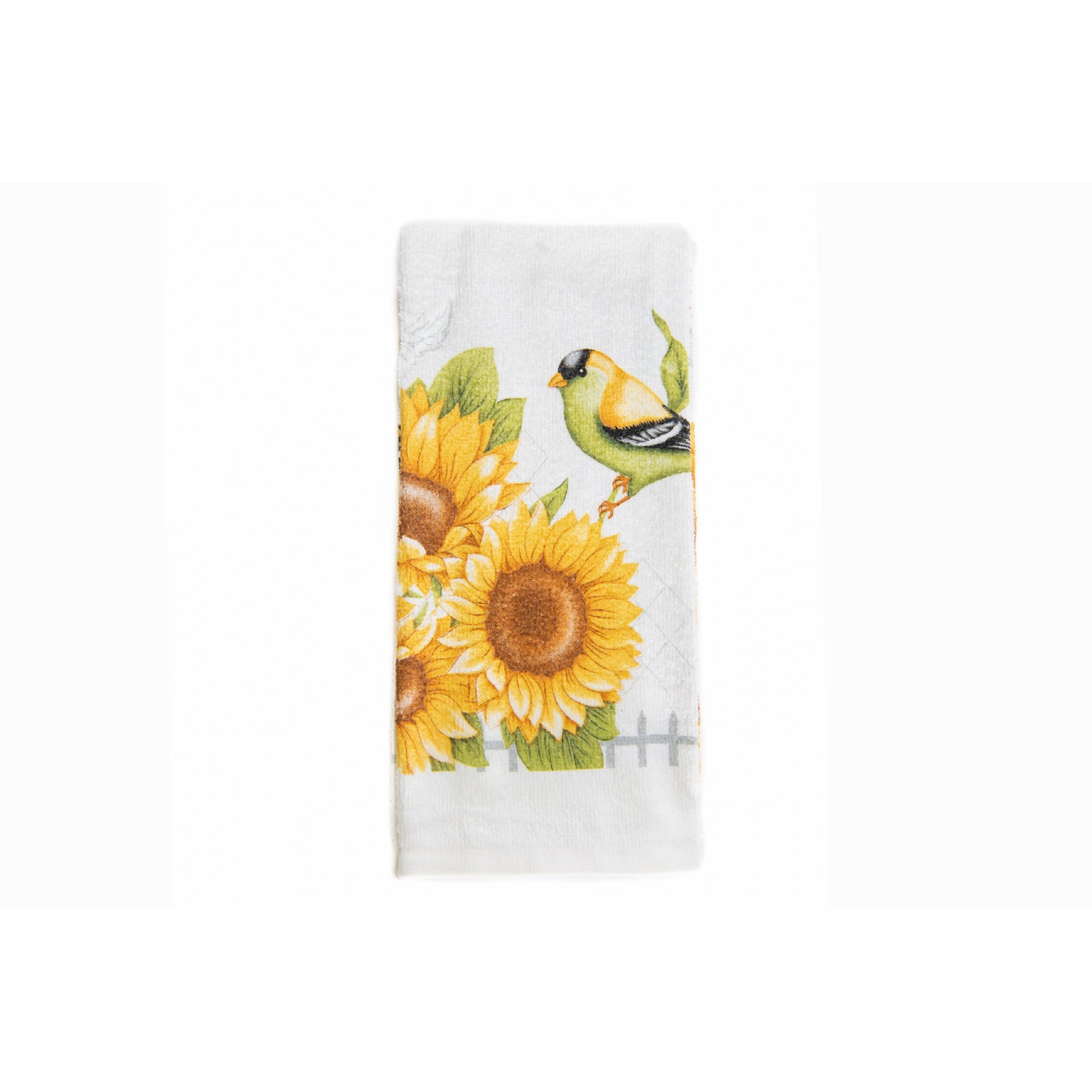 Finch on Sunflower Decorative Kitchen Hand Towel - Set of 6