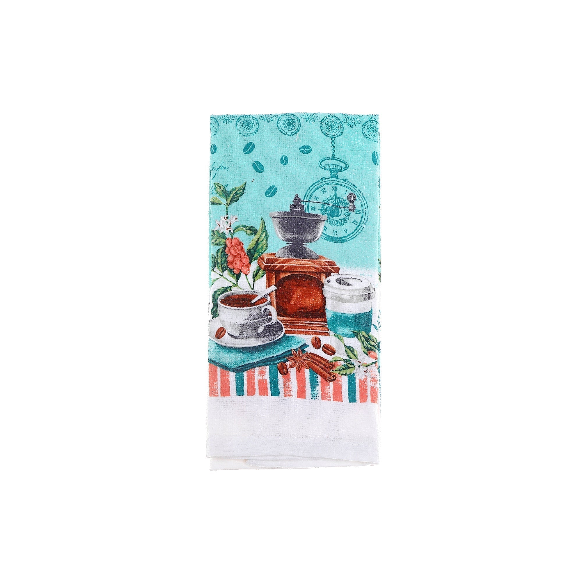 Hand Towel Coffee To Go Set Of 6, Cotton Kitchen Towel, Dish Cloth, Decorative