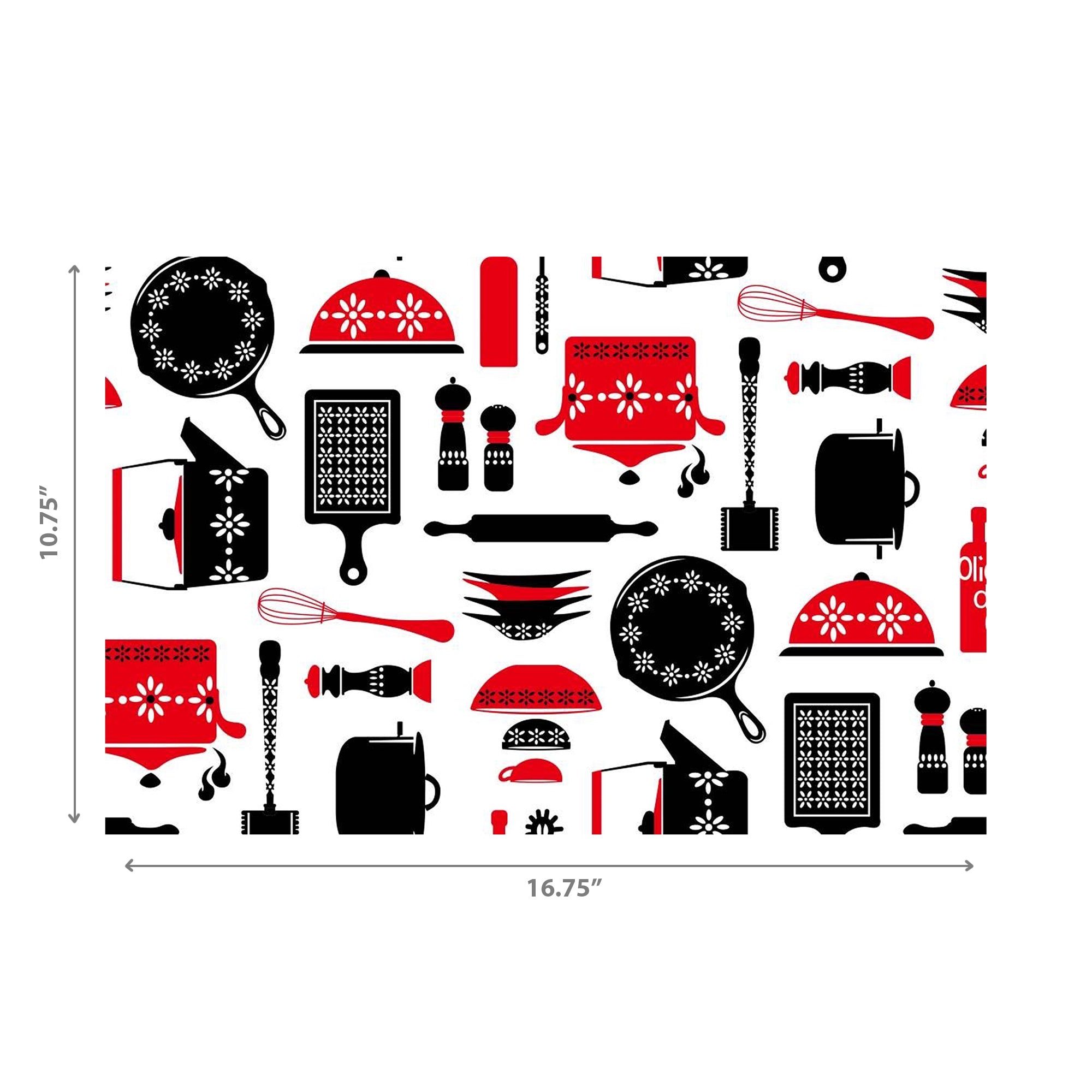 Plastic Placemat Kitchenware Set Of 12, Dining Table Decor, Kitchen Accessory