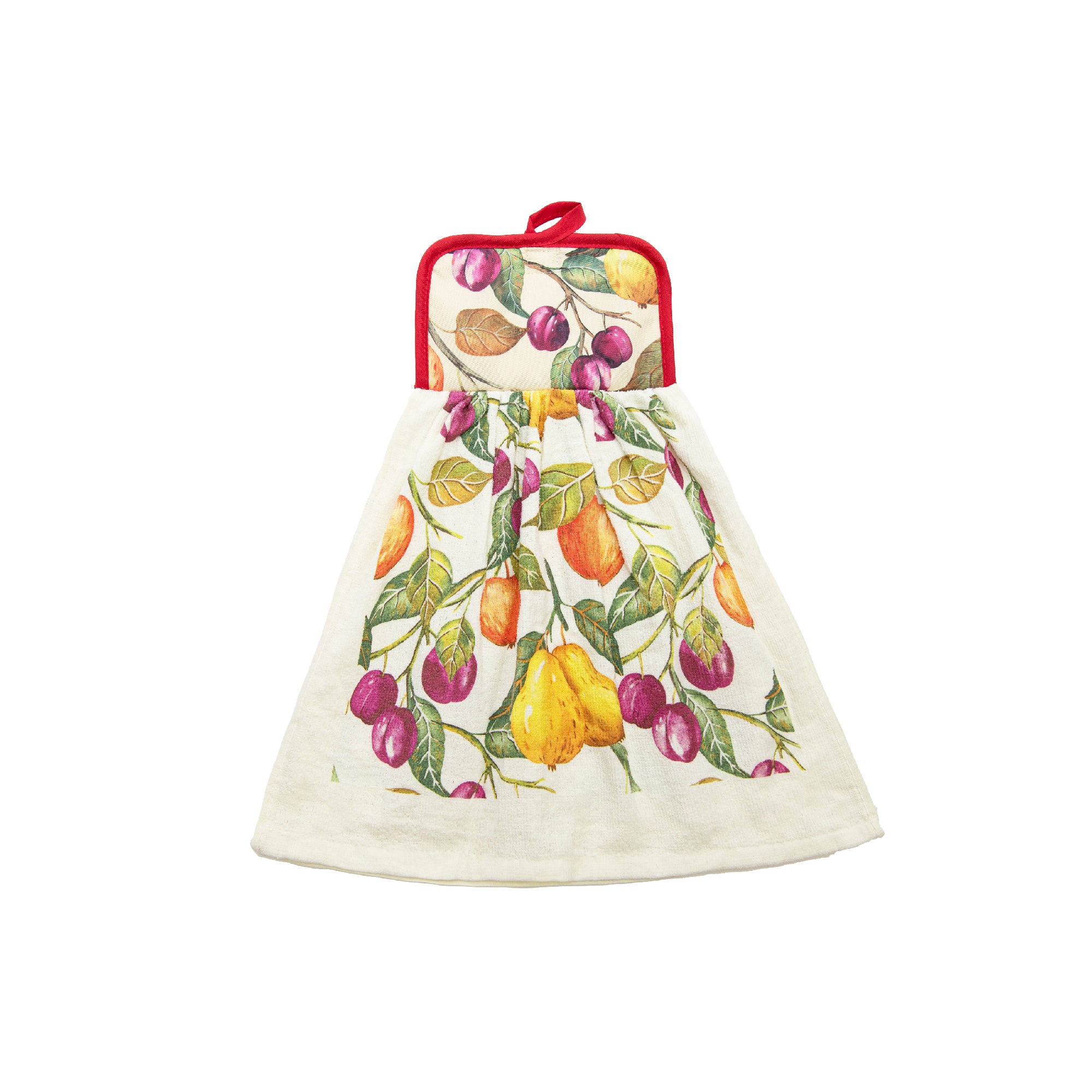 Apple & Pear Tie-Top Kitchen Hand Towel - Set of 2