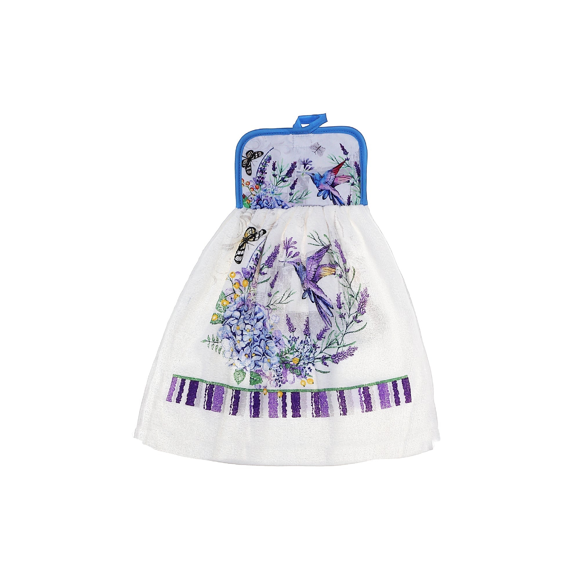 Tie Hand Towel Hummingbird Set Of 2, Cotton Hand Towel, Kitchen Towel, Decorative