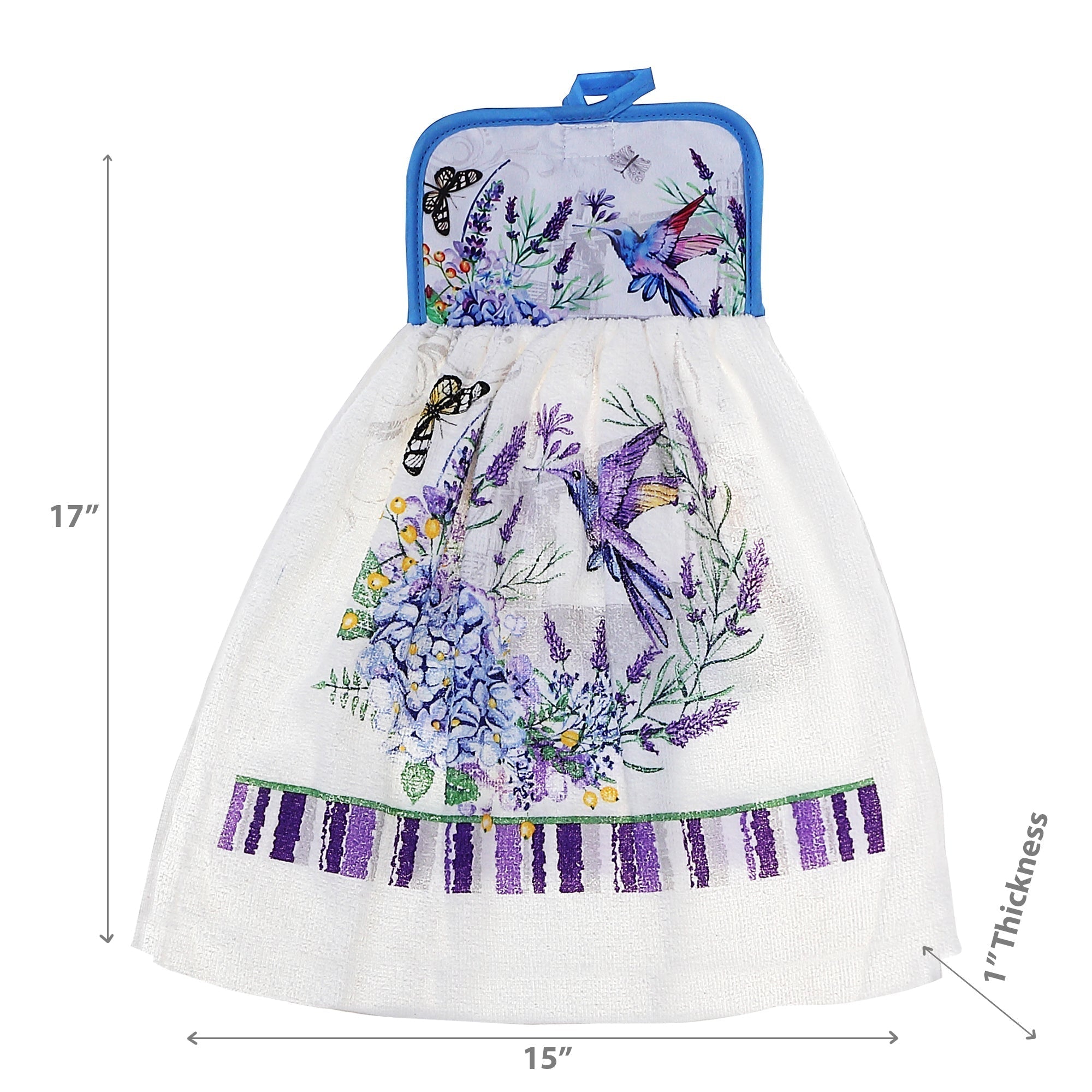 Tie Hand Towel Hummingbird Set Of 2, Cotton Hand Towel, Kitchen Towel, Decorative