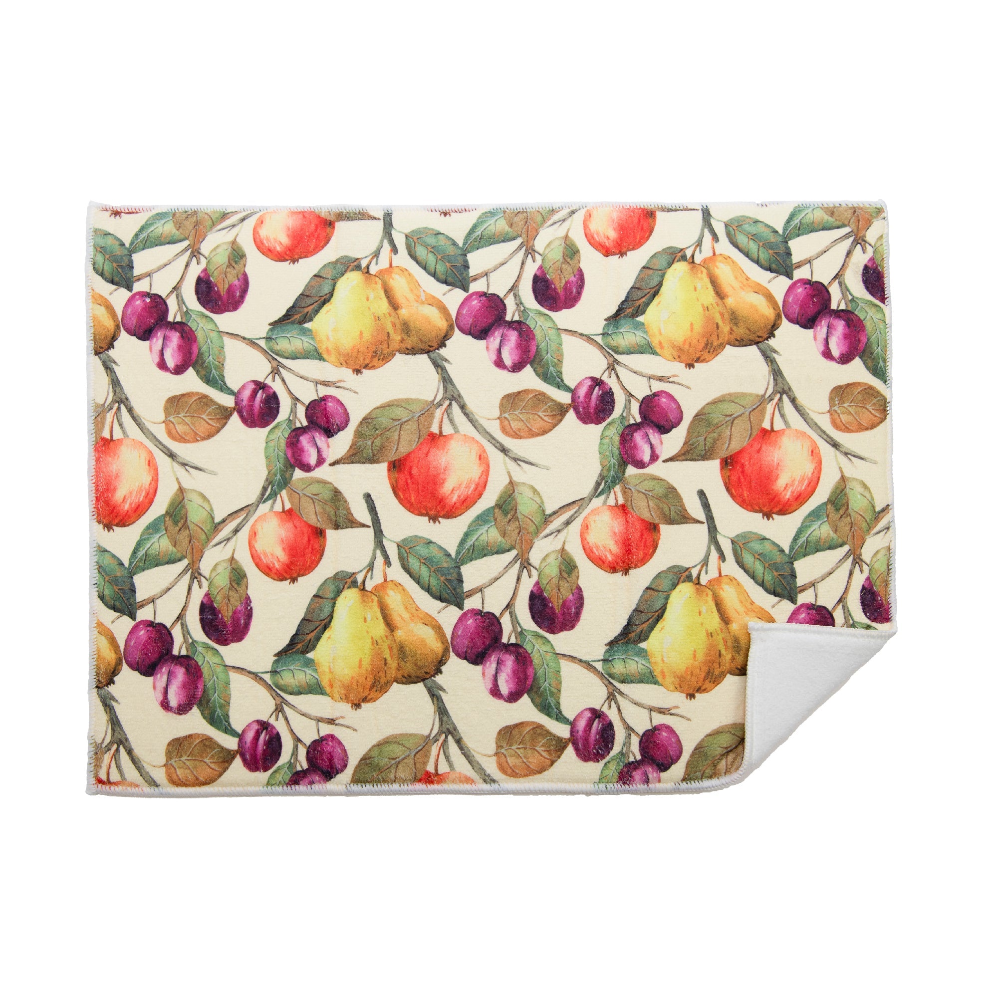 Apple & Pear Print Microfibre Dish Drying Mat - Set of 2
