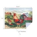 Microfibre Drying Mat Roosters