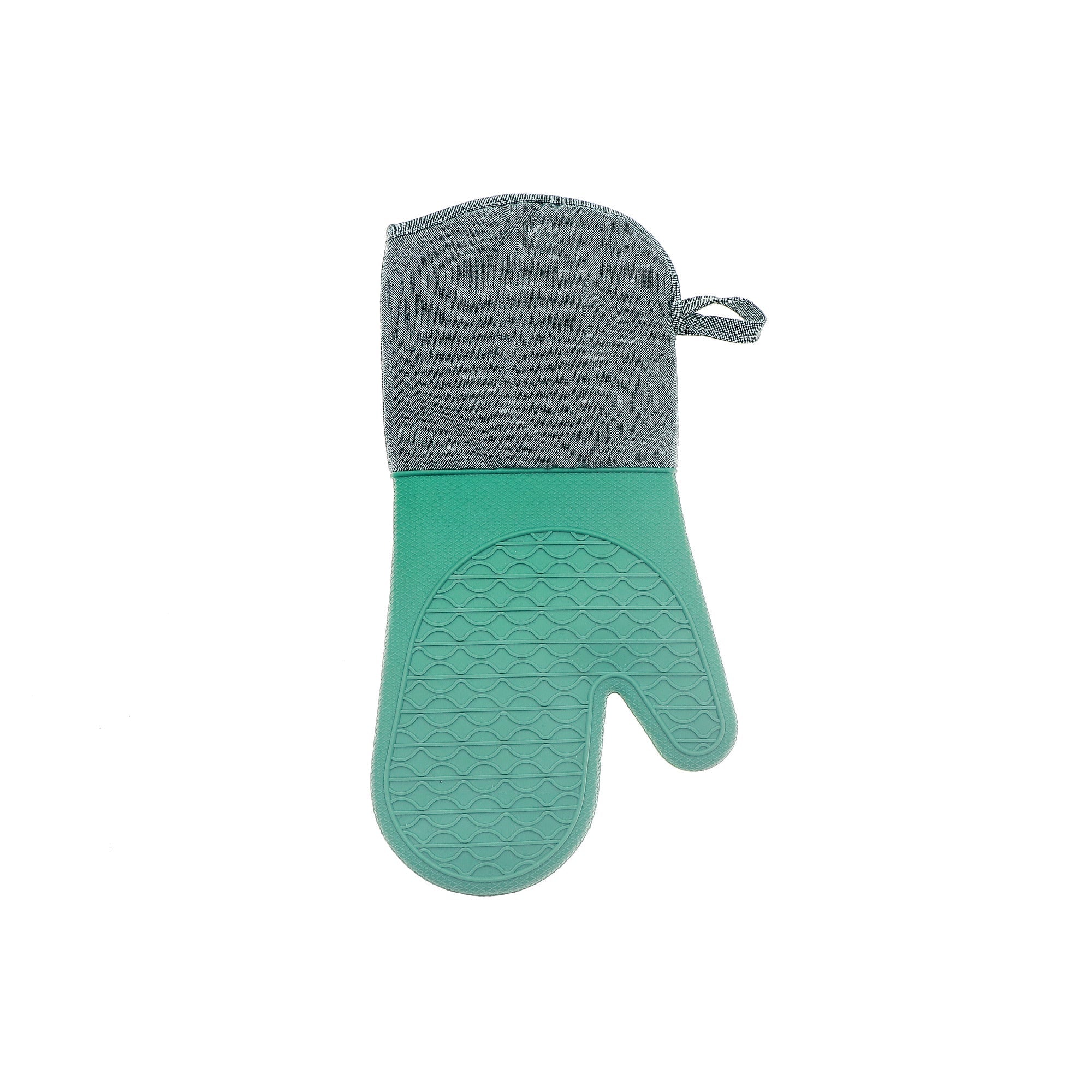 Solid Sage Heat-Resistant Silicone Oven Mitt - Set of 2