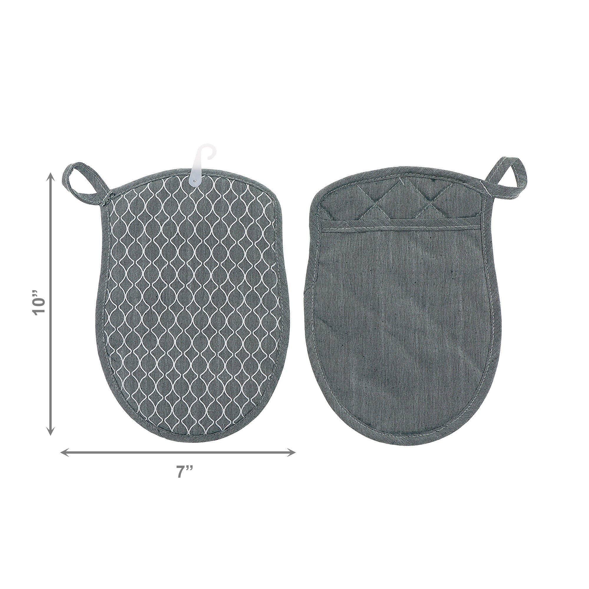 Solid Sage Heat-Resistant Silicone Pot Holder - Set of 2