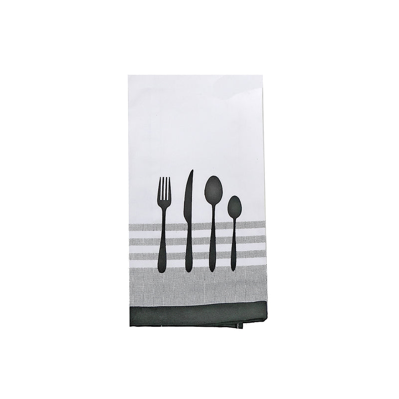 Utensil Front Stitched Tea Towel - Set of 6