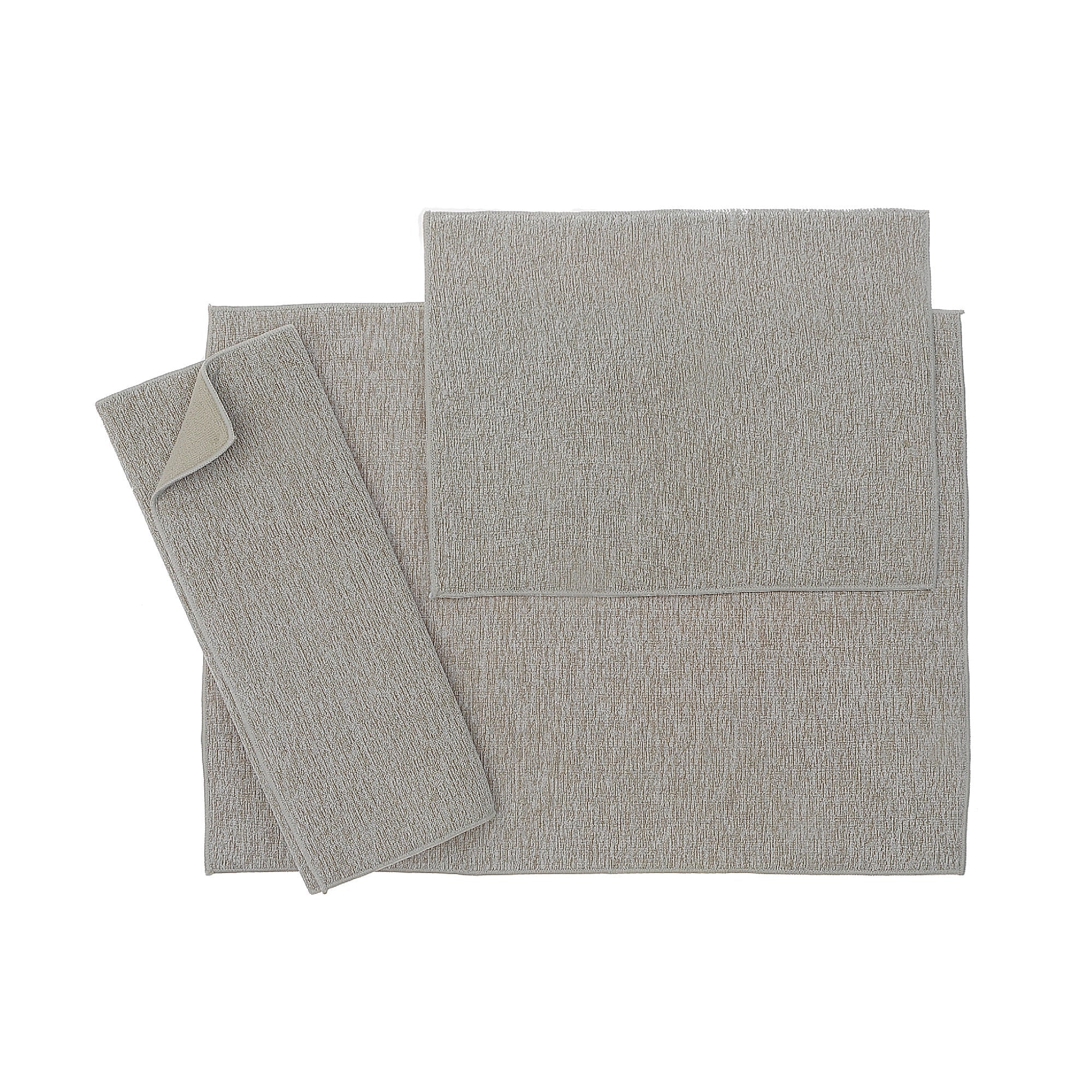 3 Pack Plain Solid Microfibre Dish Drying Mat, Absorbent Kitchen Counter Mat