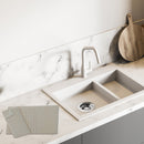 2 Pk Basketweave Microfibre Dish Drying Mat