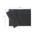 2 Pk Basketweave Microfibre Dish Drying Mat