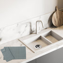 2 Pk Basketweave Microfibre Dish Drying Mat