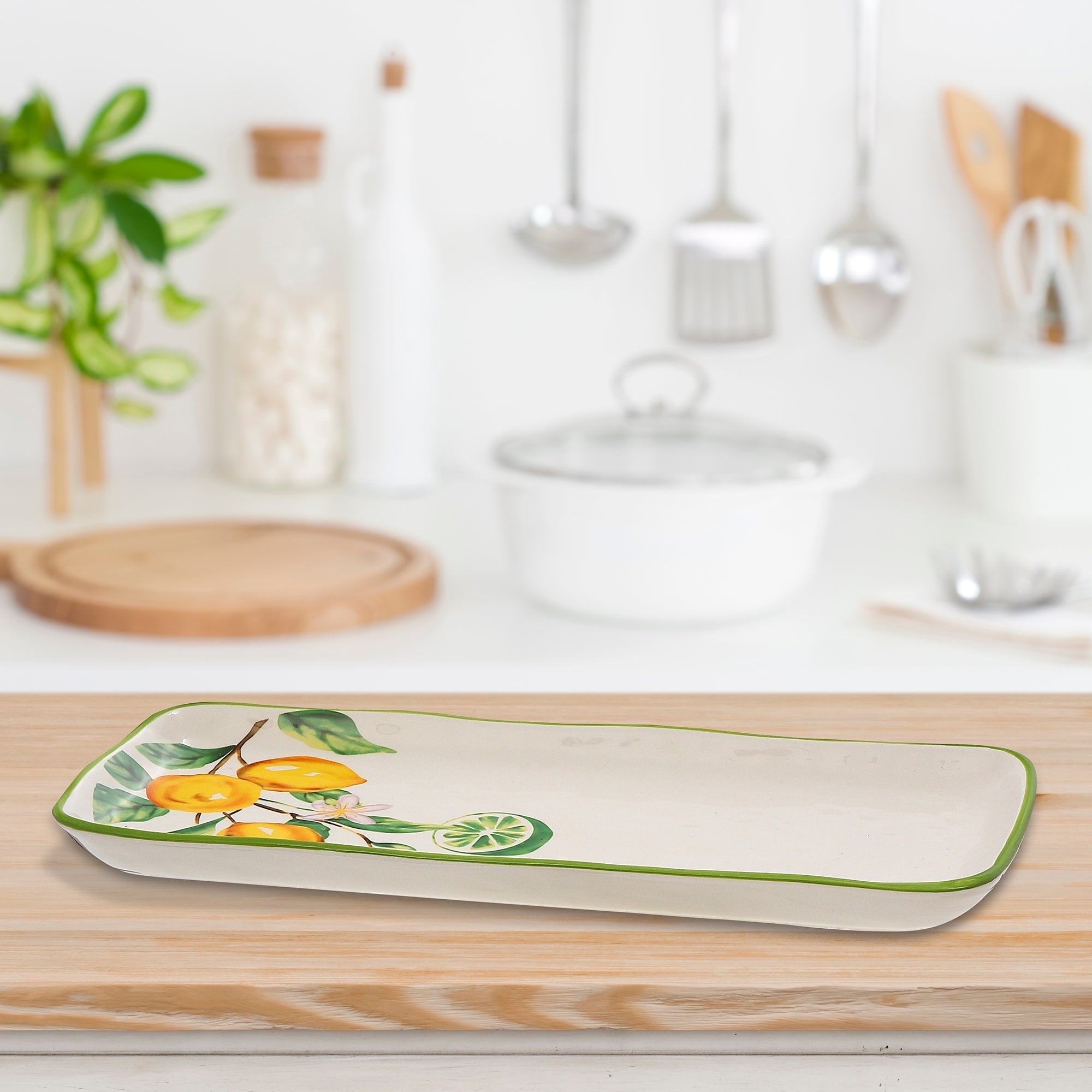 Ceramic Lemon Serving Dish - Set of 2 Decorative Kitchen Serving Bowls