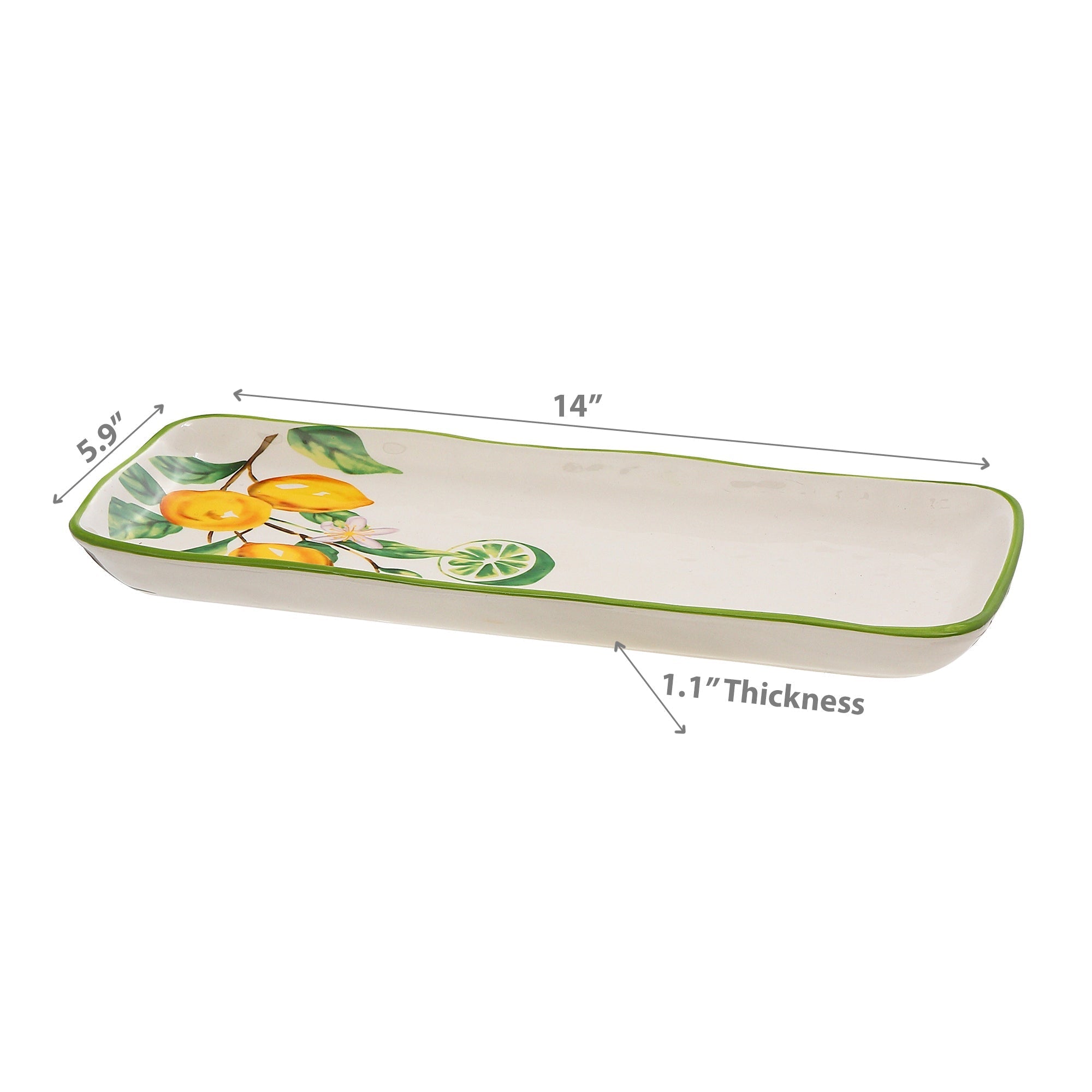 Ceramic Lemon Serving Dish - Set of 2 Decorative Kitchen Serving Bowls
