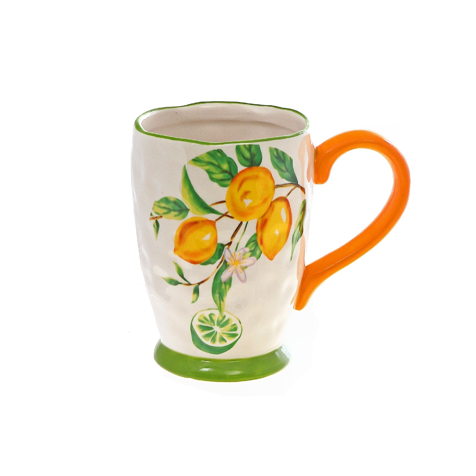 Ceramic Lemon Coffee Mug - Set of 4 Decorative Kitchen Drinkware