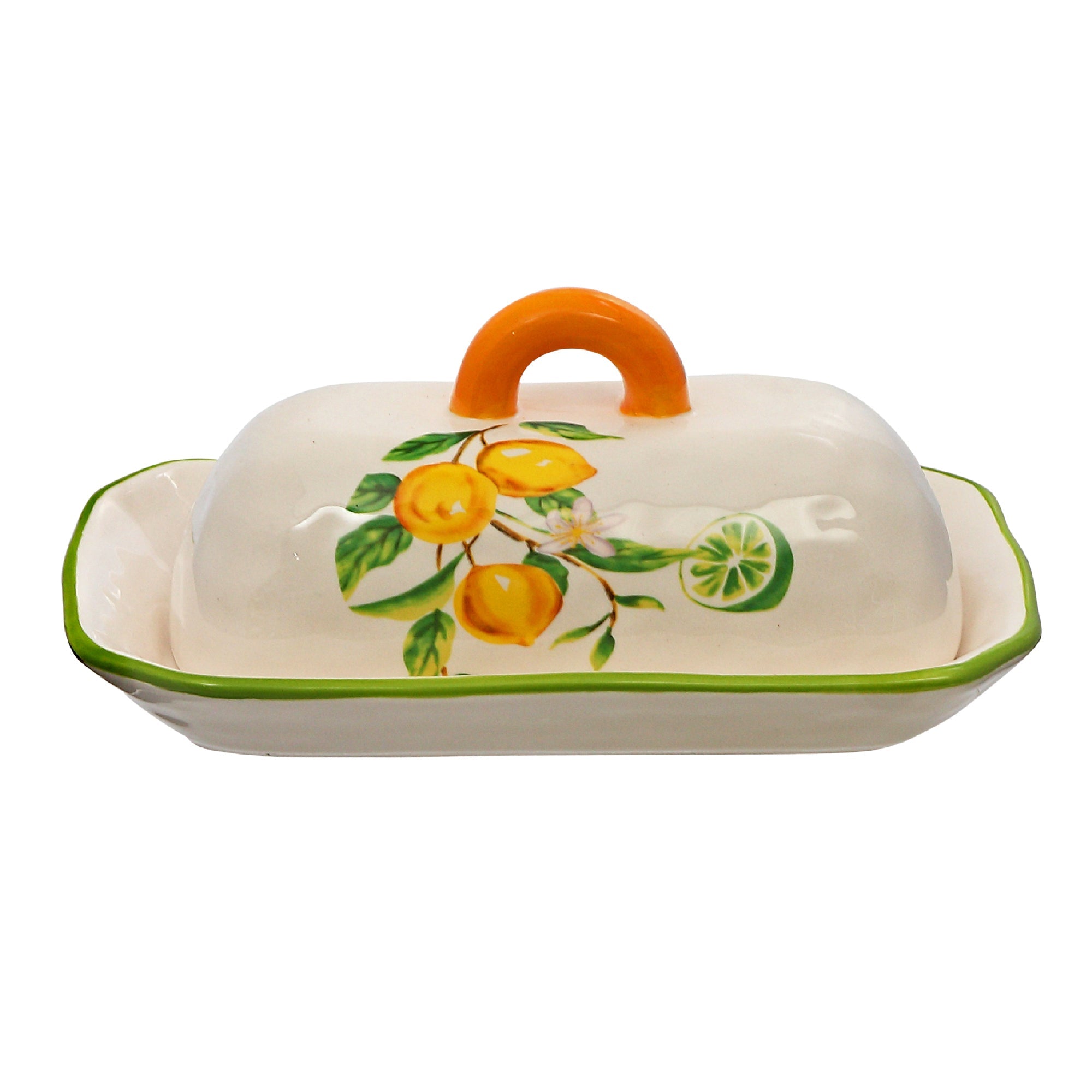 Ceramic Lemon Butter Dish With Lid Decorative Kitchen Butter Container