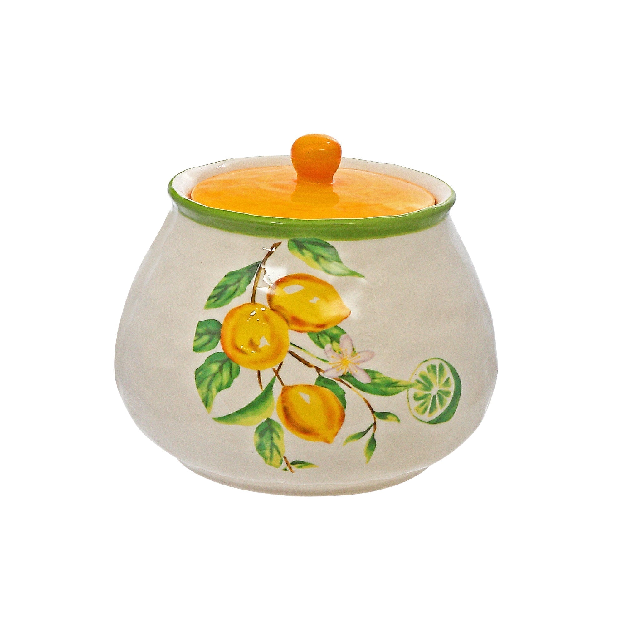 Ceramic Lemon Kitchen Canister Decorative Food Storage Container