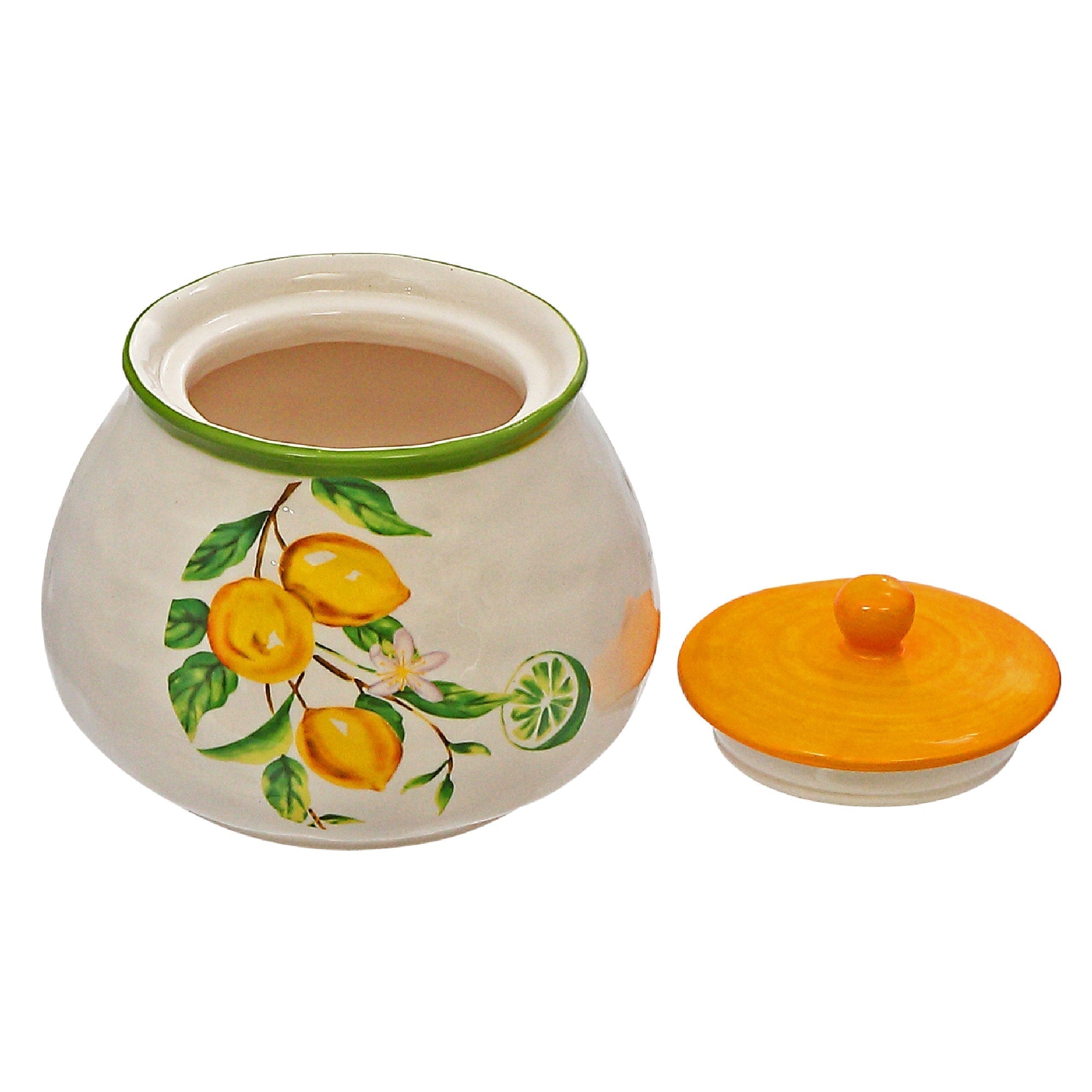 Ceramic Lemon Kitchen Canister Decorative Food Storage Container