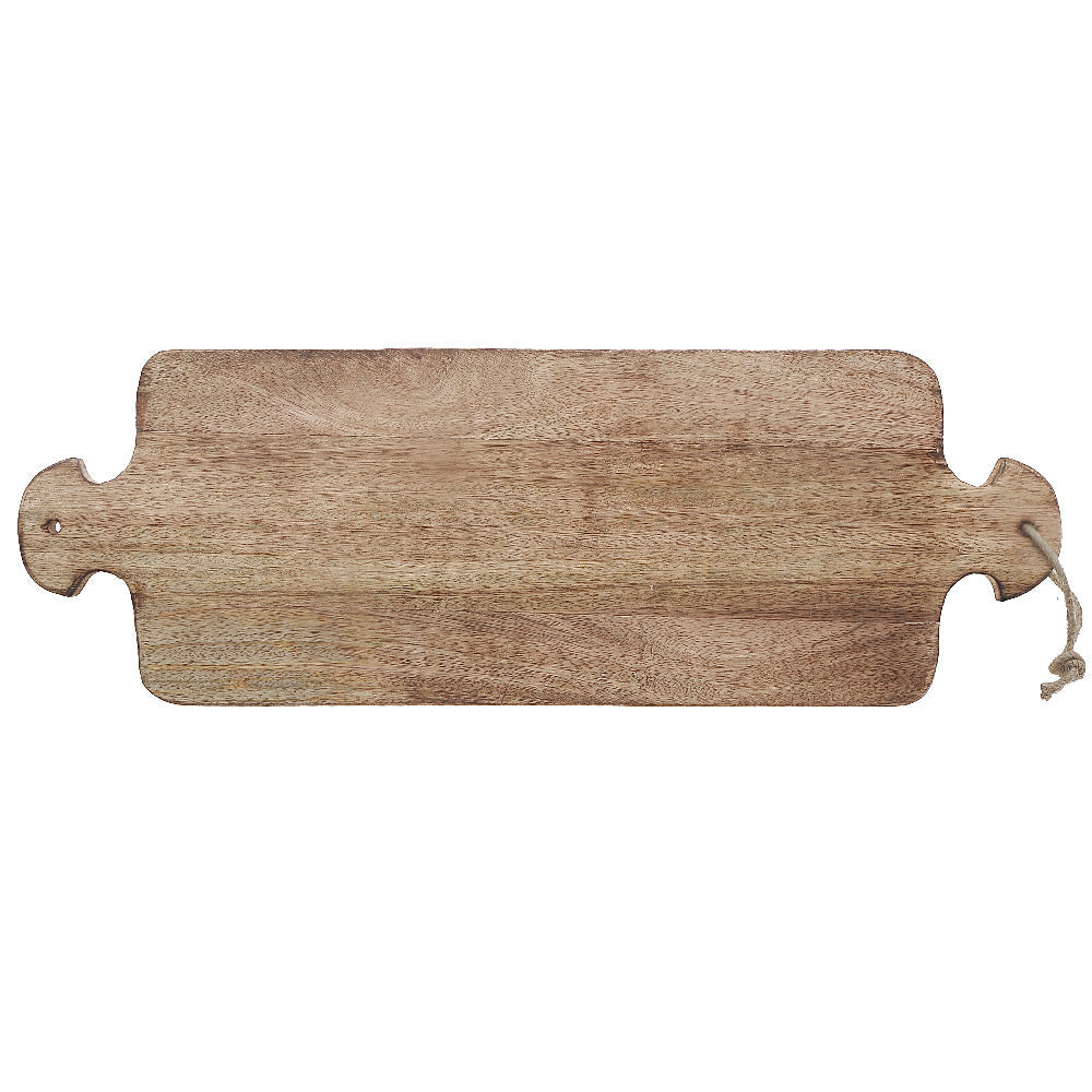 Custom Mango Wood Double Handle Cutting Board, Rustic Wood Serving Board, Kitchen Food Prep Board, Farmhouse Kitchen Decor