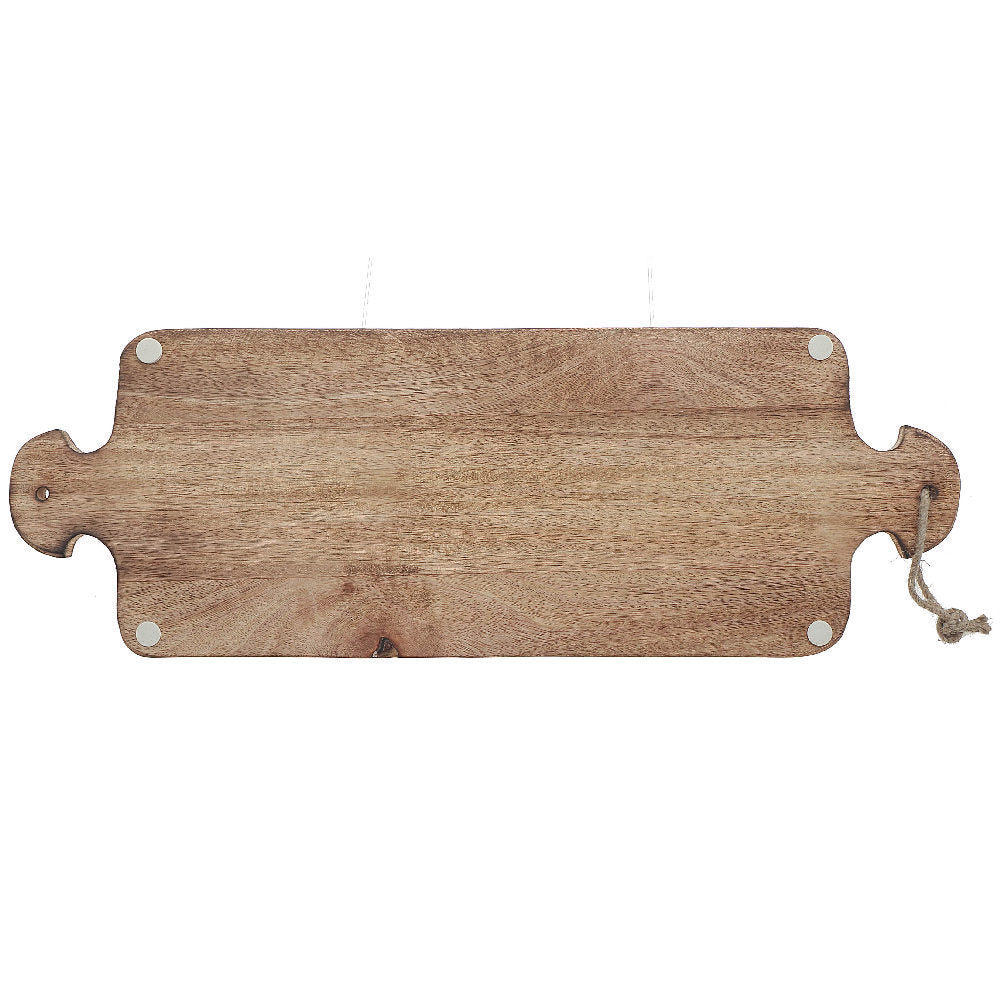 Custom Mango Wood Double Handle Cutting Board, Rustic Wood Serving Board, Kitchen Food Prep Board, Farmhouse Kitchen Decor