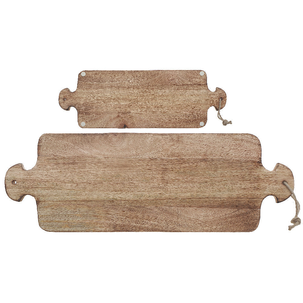 Custom Mango Wood Double Handle Cutting Board, Rustic Wood Serving Board, Kitchen Food Prep Board, Farmhouse Kitchen Decor