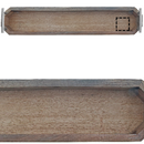 Custom Set Of 2 Mango Wood Long Trays With Handle