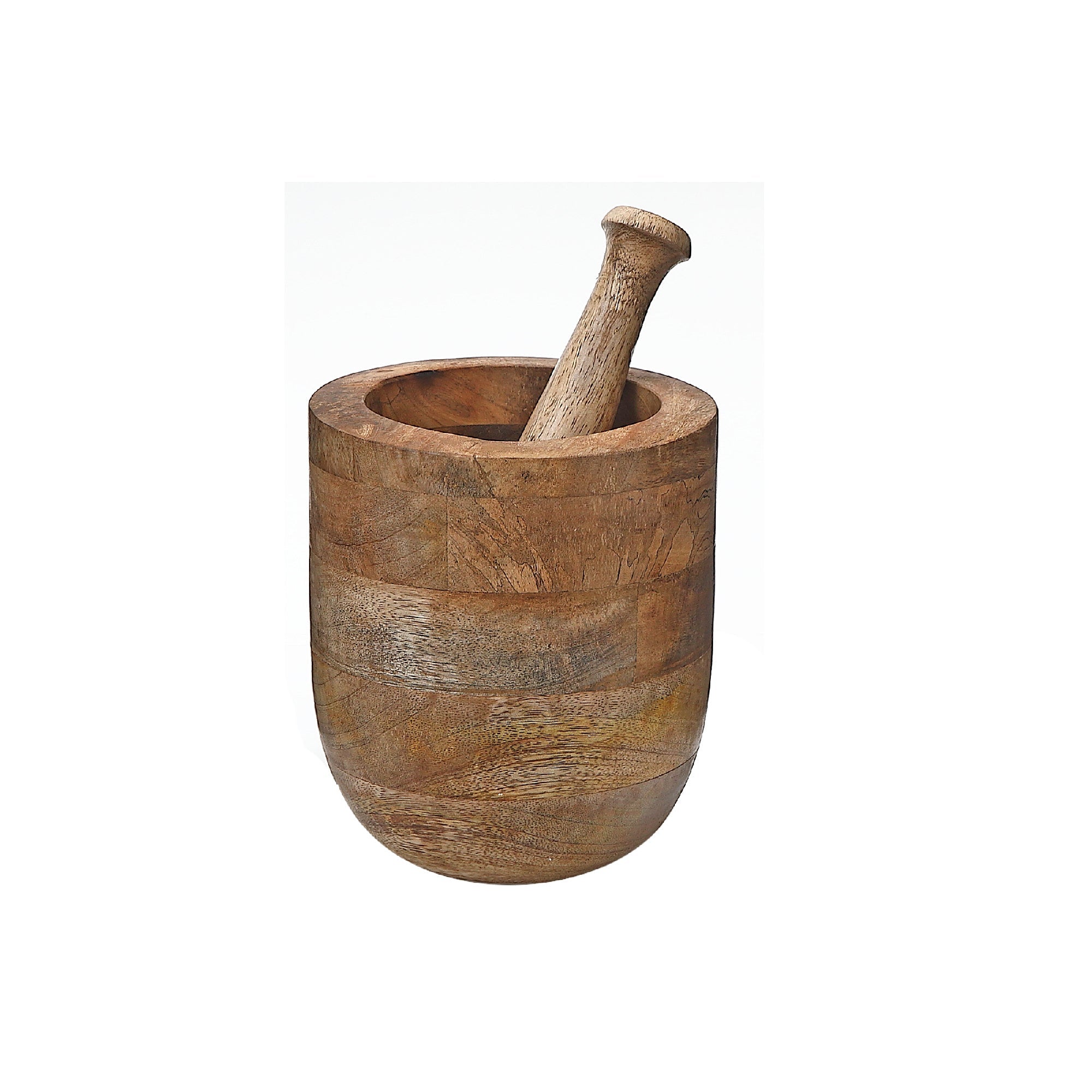 Mango Wood Mortar & Pestle 5.5 Inch, Kitchen Grinding Tool, Rustic Home Accessory