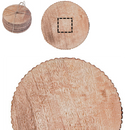 Custom Set Of 4 Natural Beaded Round Coasters