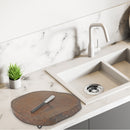 Mango Wood Log Board With Spreader Gun Metal