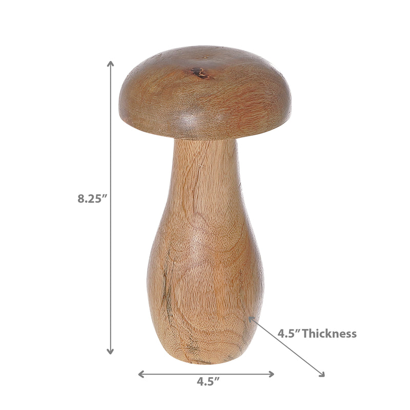 Mango Wood Decorative Mushroom