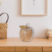 Mango Wood Decorative Apple Sculpture, Rustic Home Accent Decoration